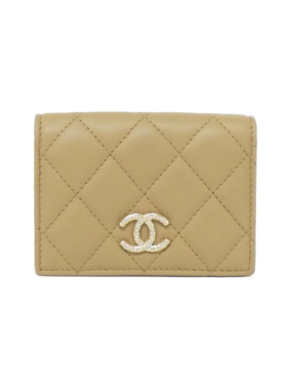 Chanel Card Case Card Holders Beige
